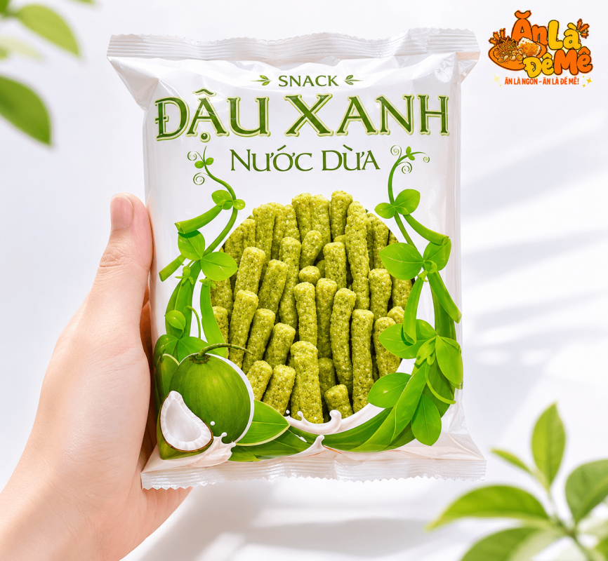 Bim bim đậu xanh nước dừa