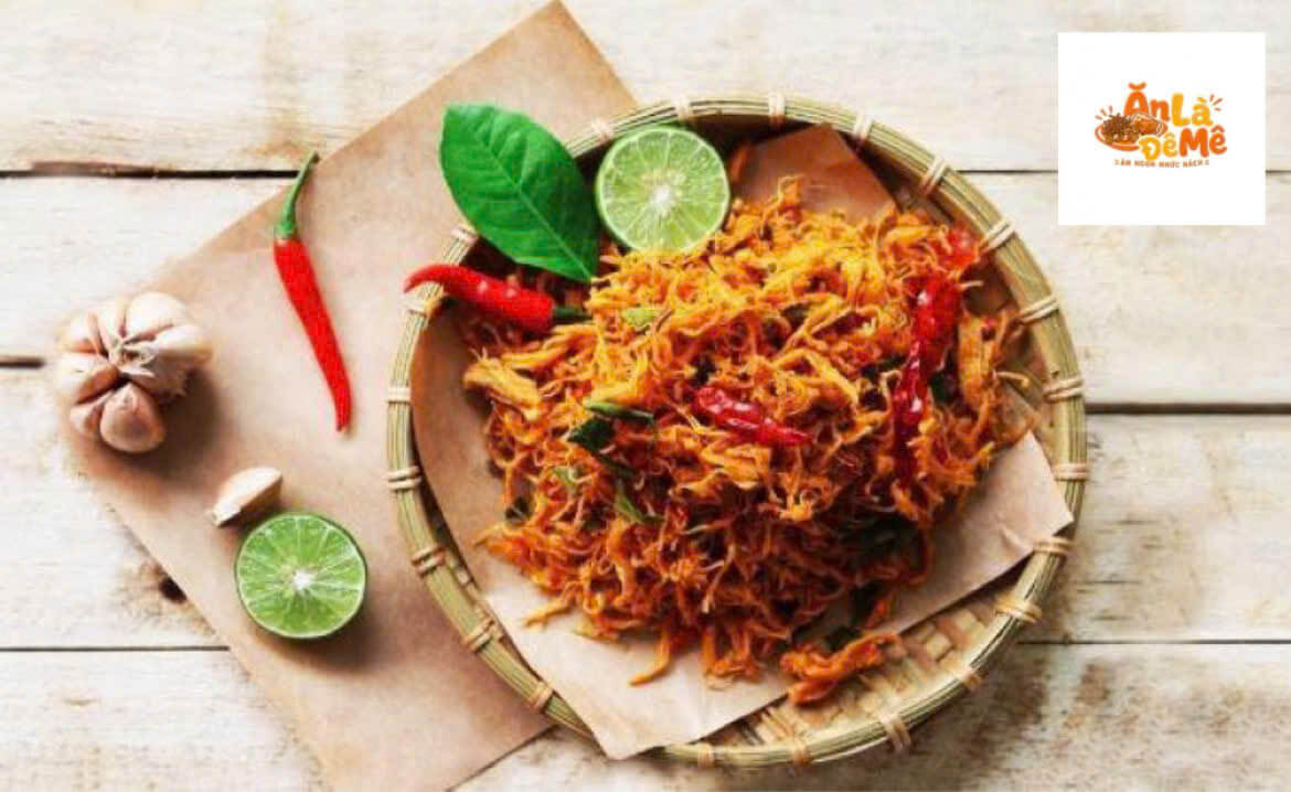 Gà khô lá chanh