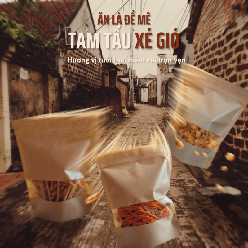 Combo ăn vặt Tam Tấu Xé Gió túi 300g